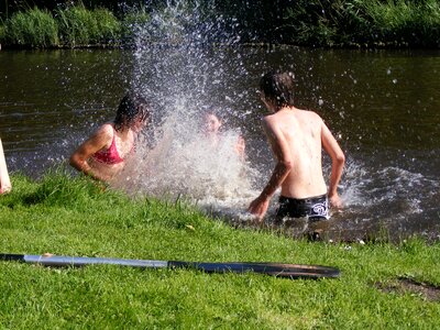 Water splashing inject photo