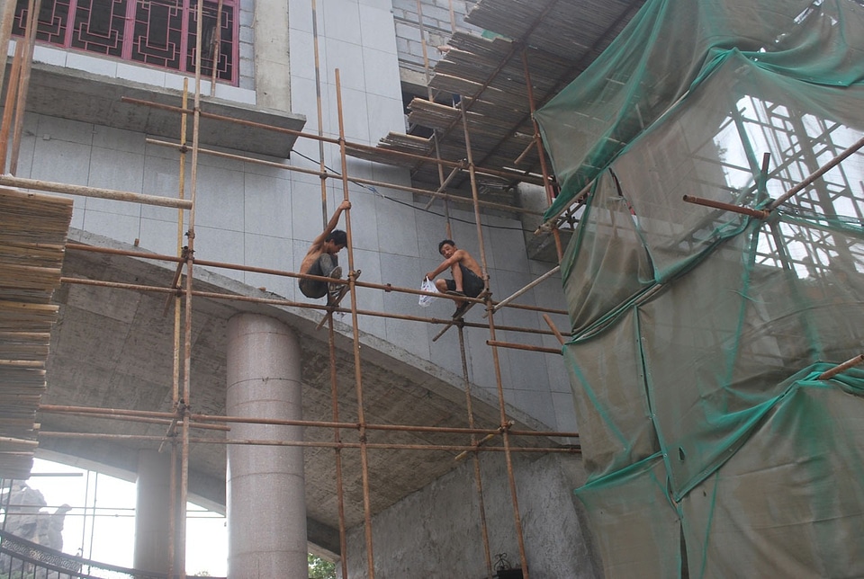 Workers construction site