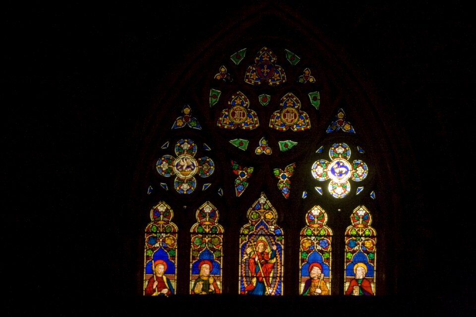 Glass gothic windows