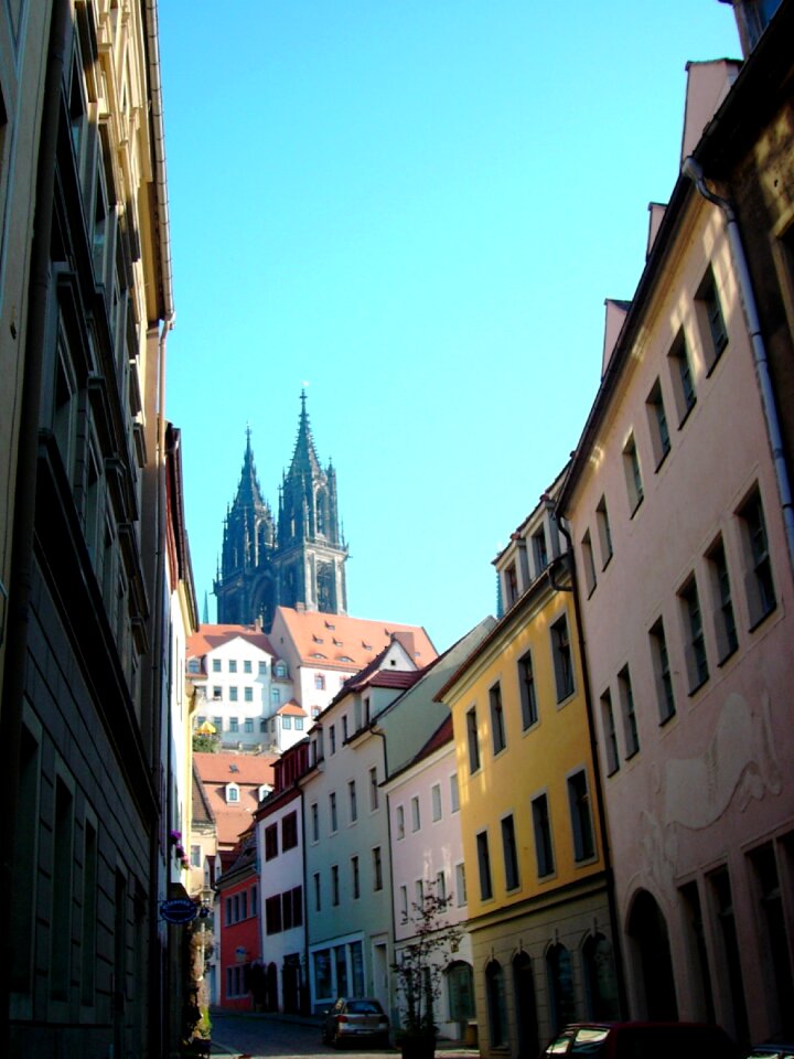Alley row of houses saxony