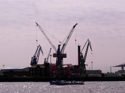 Port hamburg cranes