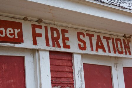 Cracked concrete fire station