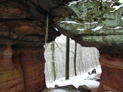 Winter sandstone winter forest