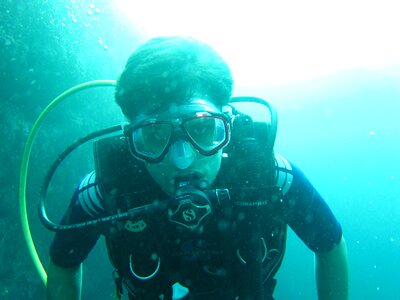 Sea ocean diving suit photo