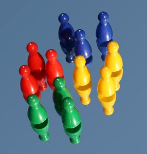 Play stone placed colorful
