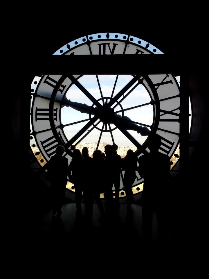 People analog clock ticking