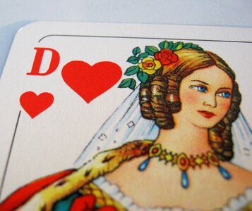 Lady skat playing card