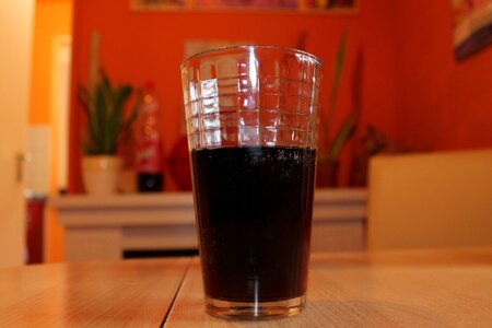 Glass cola drink photo