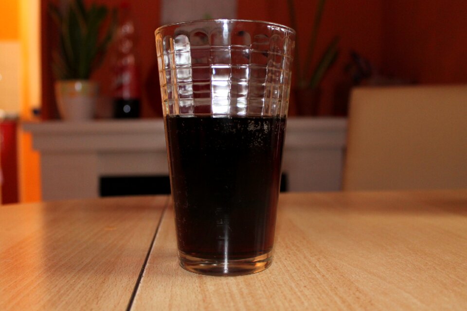 Glass cola drink photo