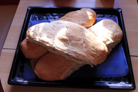 Baked loaf of bread sheet