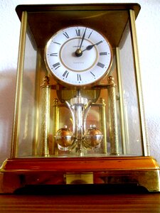 Grandfather clock golden quartz watch