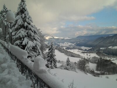 Snow landscape jura