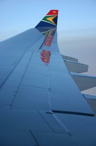 Wing aircraft clouds photo