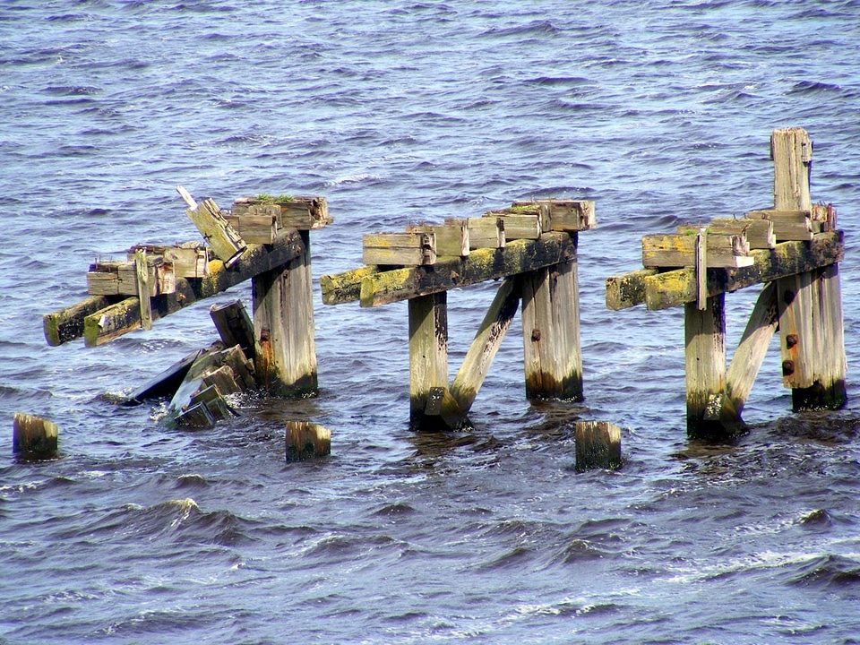 Wood jetty seaside