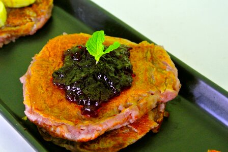 Blueberry pancake dessert blueberry photo