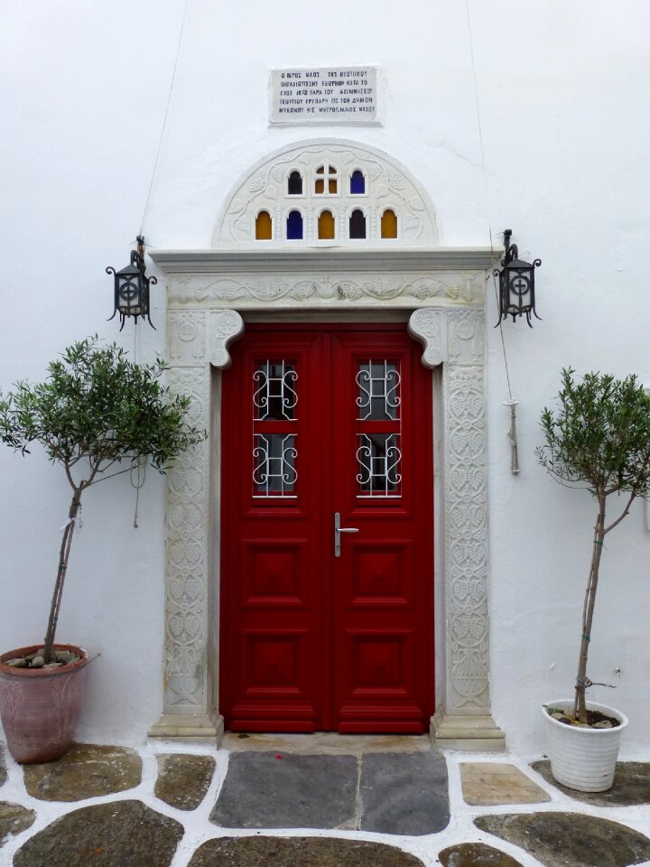 Church door greece architecture