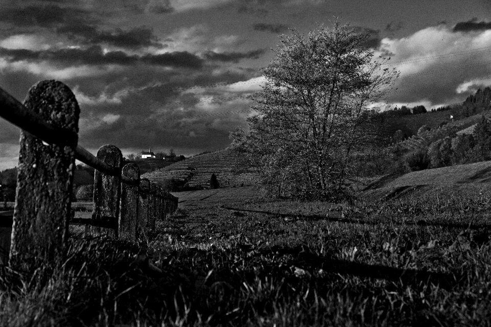 Landscape dramatic clouds