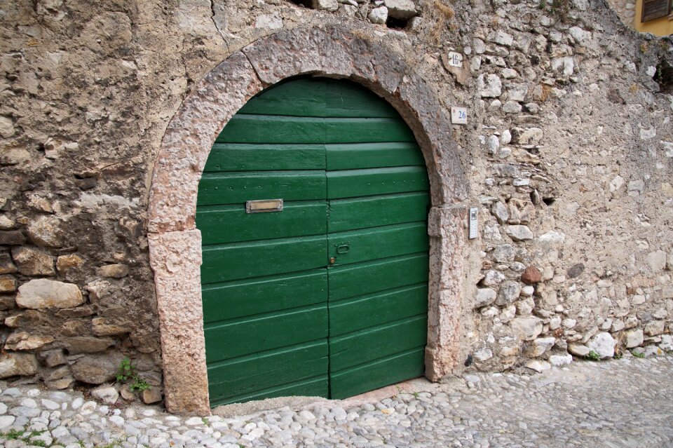 Door green wall