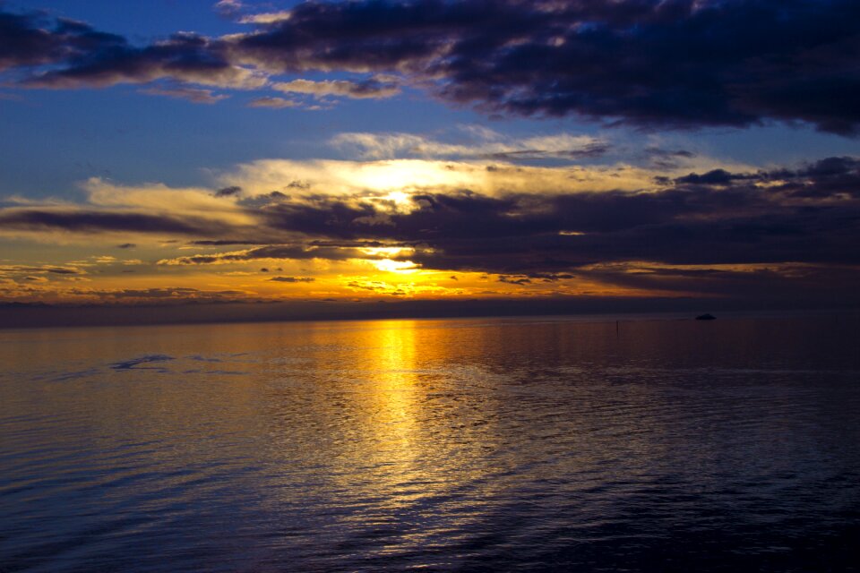 Clouds evening sky landscape