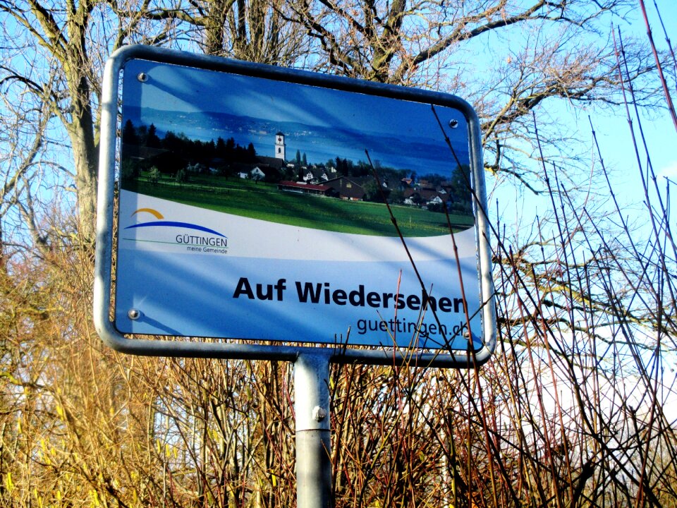 Good bye shield of the municipality public
