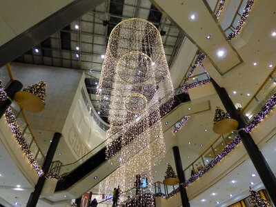 Shopping arcade lighting holidays photo