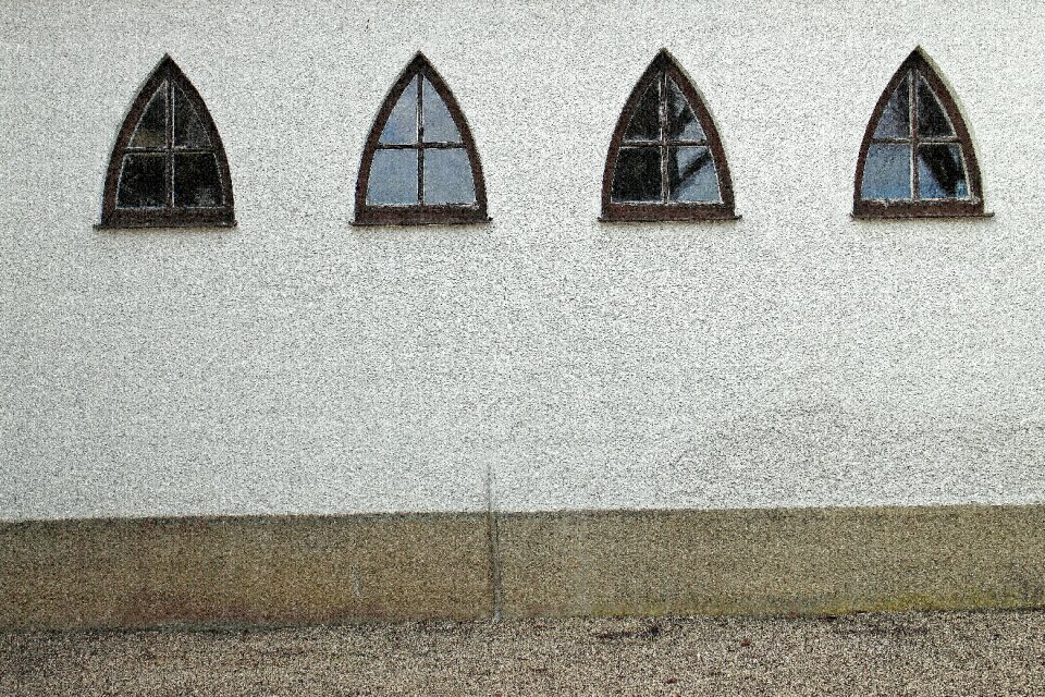 Pointed arch old window architecture photo