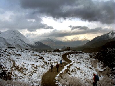 Nepal mountains cold photo