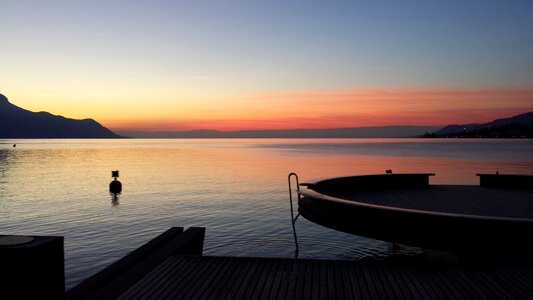 Lake geneva sunset winters