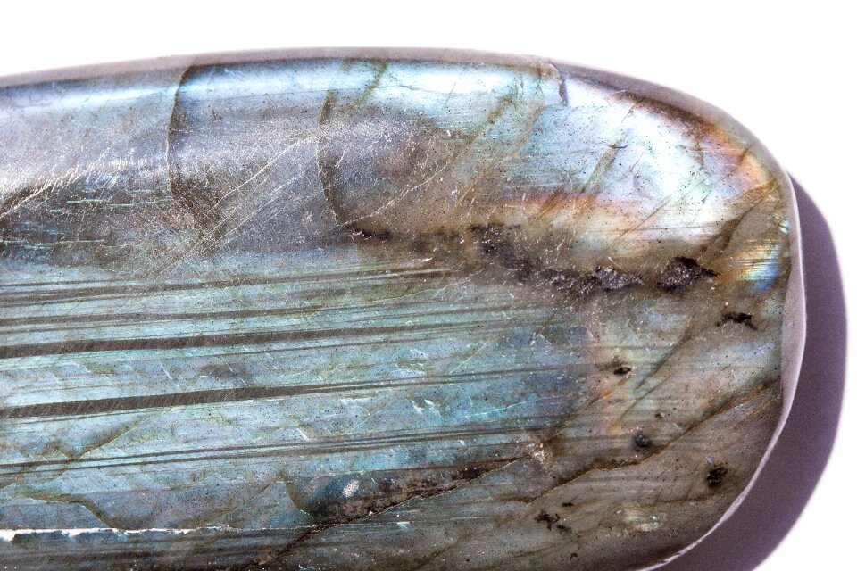 Polished bluish blue