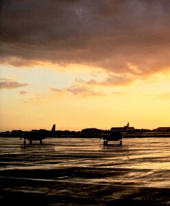 Wet rain sunset