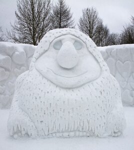 Snow wall snowy winter