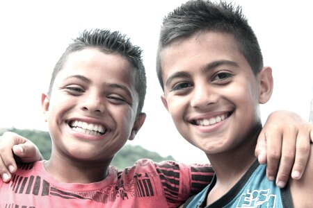 Friends smiling friendship