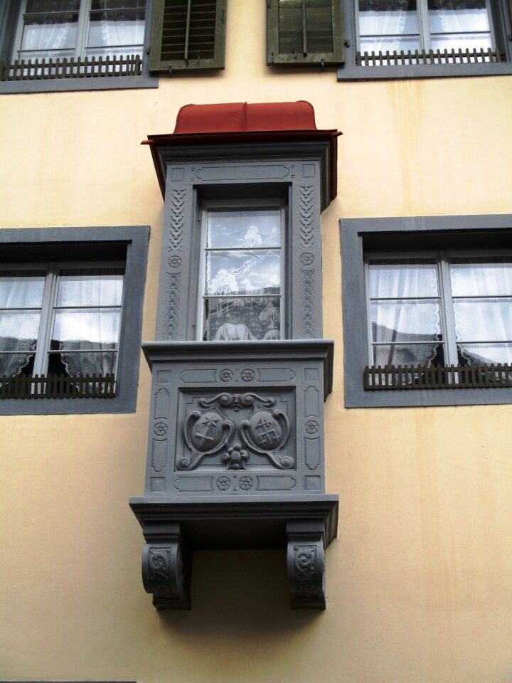 Picturesque facade window