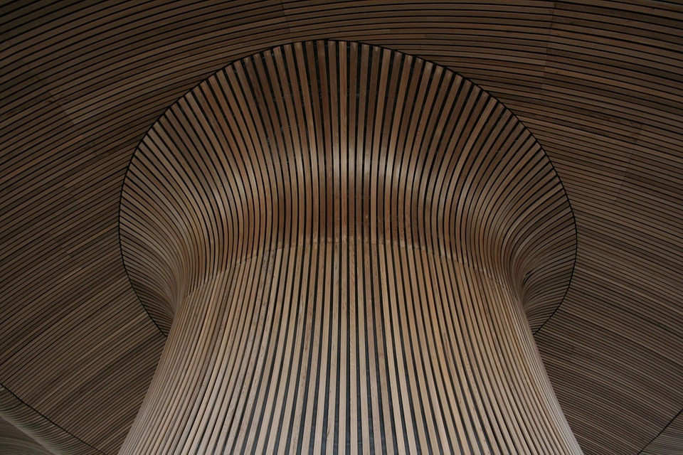 Striped vaulted interior
