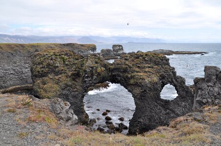 Water rock black stone