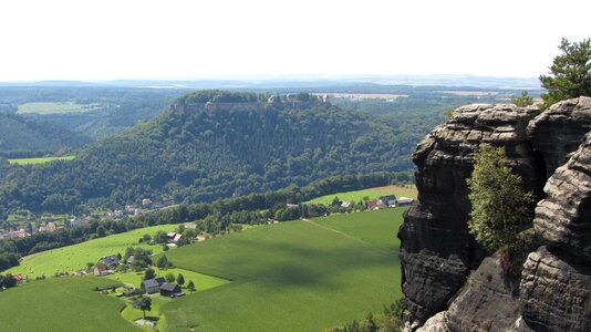 Panoramic view from the lilienstein landscape nature