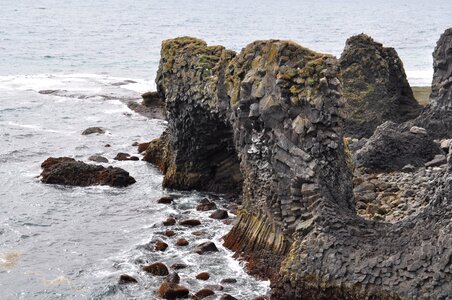 Water rock black stone