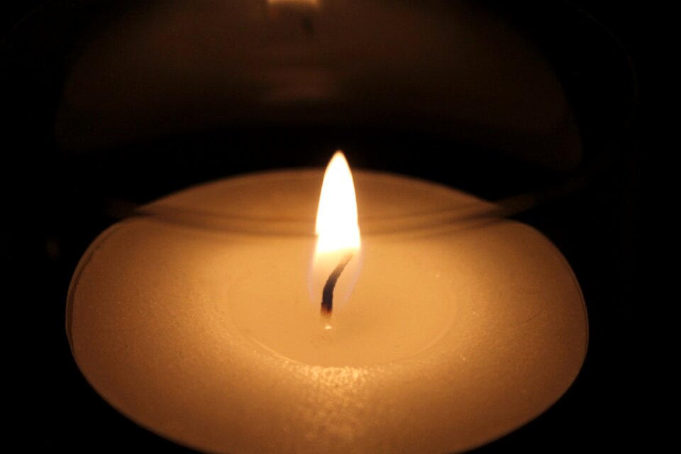 Flame wax candle atmosphere