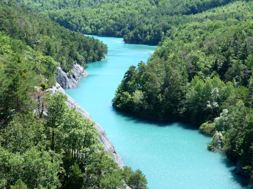 Summer hautes alpes lake of serre ponçon