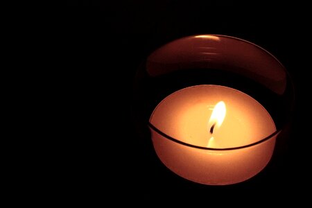 Wax candle glass atmosphere