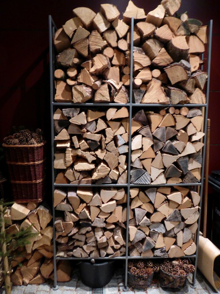 Log stacked up heat
