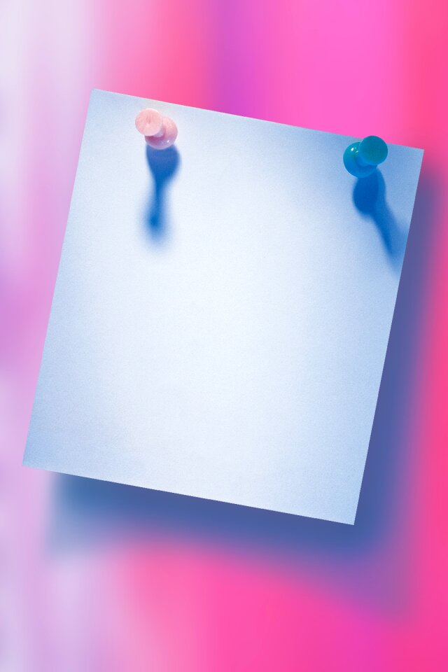 Piece of paper square pin