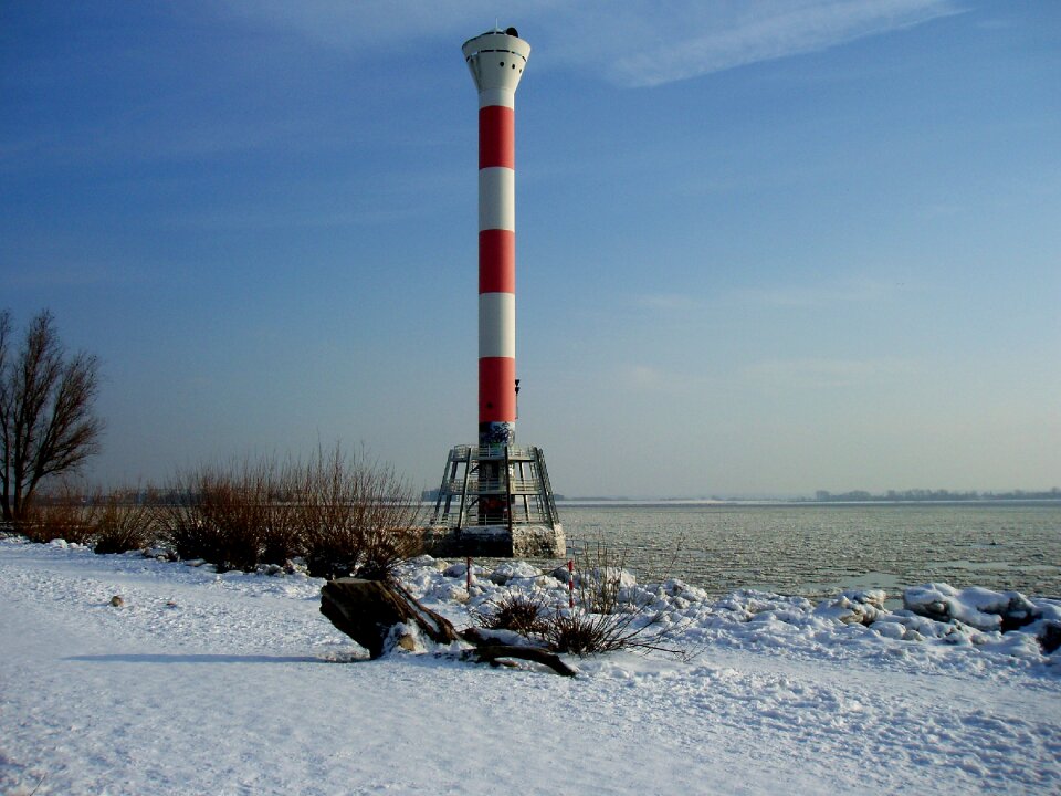 Winter ice floes water