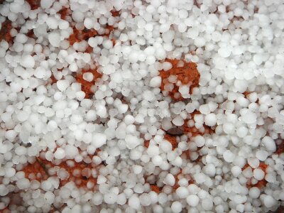 Storm hail calamity