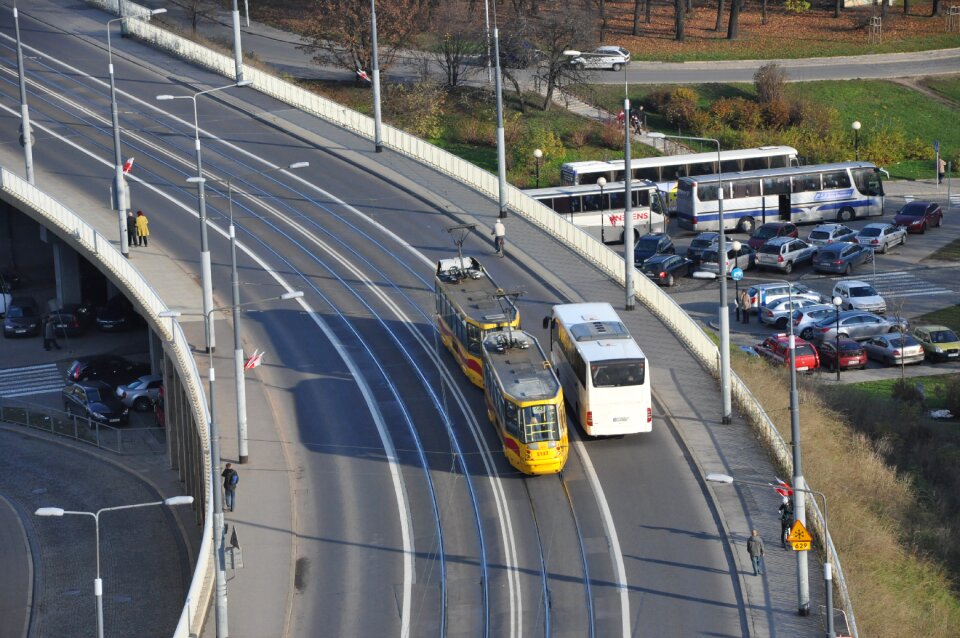 Bus tram warsaw photo