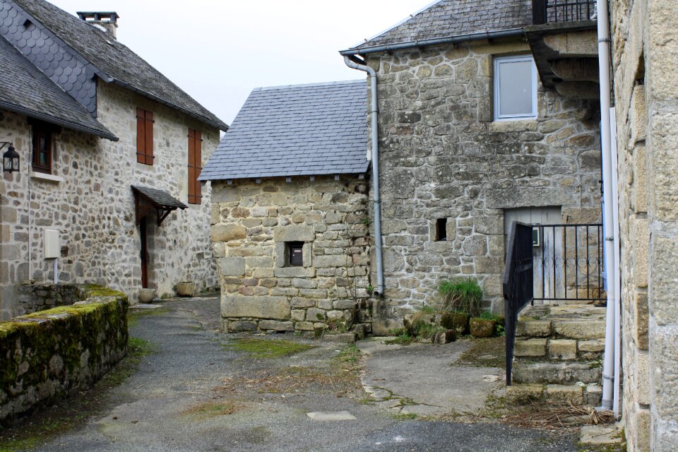 French hamlet stone buildings