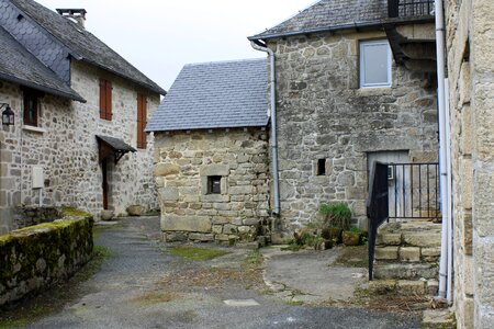 French hamlet stone buildings