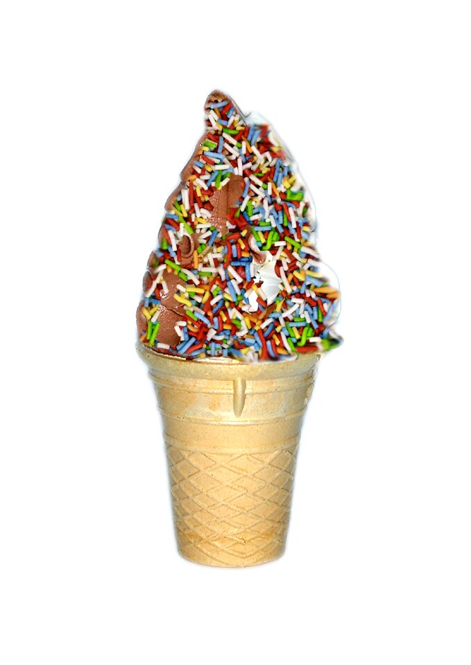 Ice cream frozen streusel