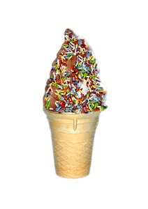 Ice cream frozen streusel