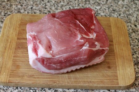Raw piece of meat food